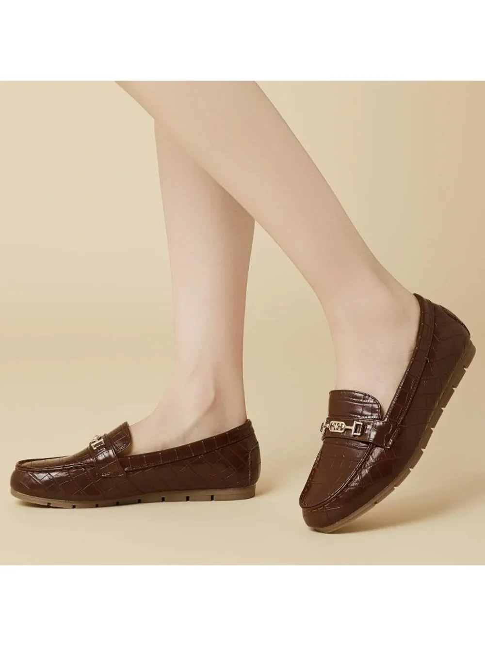 Women's Chocolate Comfort Walking Pull On Leisure Slip On Work Loafer Flat Shoes